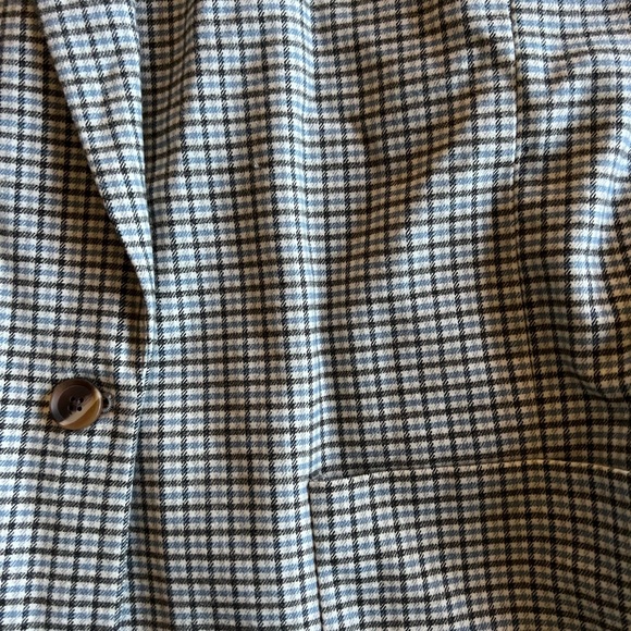 Target A New Day AND oversized heavyweight Blue plaid Blazer Jacket XXL - Picture 7 of 7